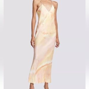 ALIX NYC Lewis Silk Tie-Dye Slip Dress